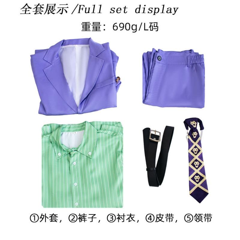 JoJo's Bizarre Adventure Yoshikage Kira Costume Cosplay per Palco Anime Bidimensionale di Halloween
