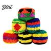 Soft Durable Sandbags 6Pcs Knitted Footbag Sack Handmade Crochet Juggling Balls for Beginners Vibrant Pattern Yarn Outdoor Play Colorful Gift Teens