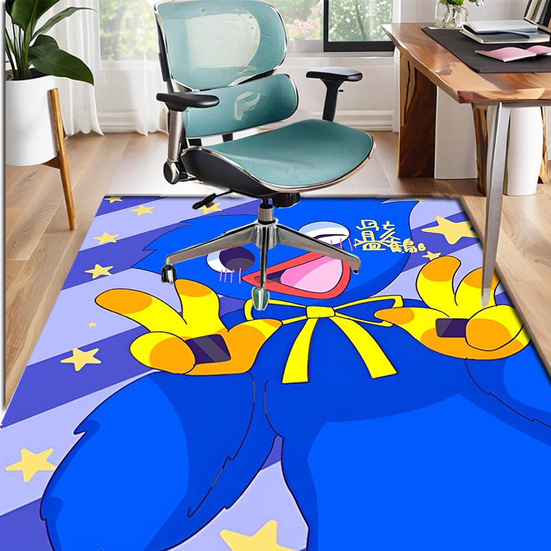 Huggy Wuggy Pattern Rug, Indoor/Outdoor Mat, for Picnic, Gameroom, Bedroom, Office, Living Room, Home Decor Carpet, Birthday Gift