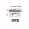 European-Style Ceramic Butter Dish with Lid - Cheese Storage Box for Fresh-Keeping In Kitchen