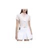 Golf Knitted Short Sleeve Polo Shirt Women Tops Pink A11W325125F-LP