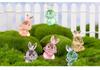 Adorable Cartoon Glow-in-the-dark Resin Rabbit Decorative Figurine For Desk