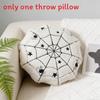 Spider Web Halloween Bar Theme Plush Pillow With Embroidered Animal Pattern For Home Decor