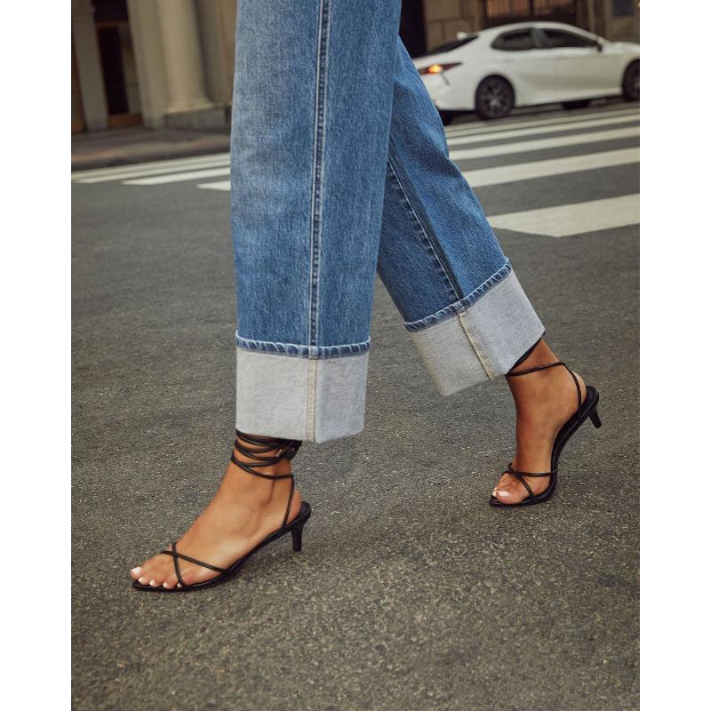 Women's Spring New Stretch Straight Jeans Quality Models Retro Rolled High Waist Trousers