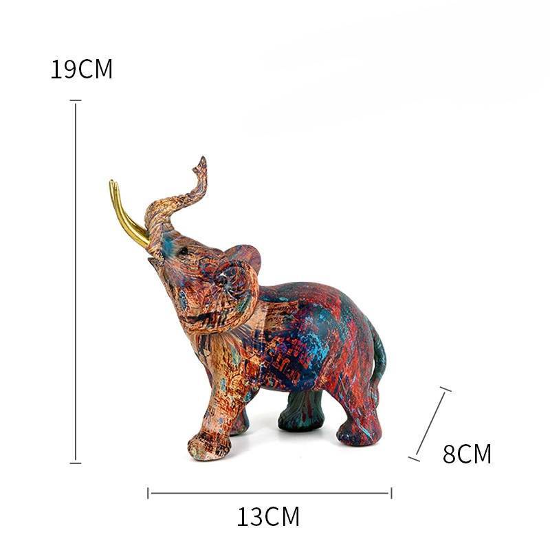 Resin Elephant Figurine Home Office Decor Gift For Kids And Teens