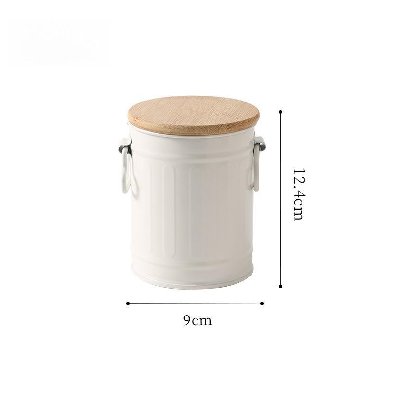 

Household Sealed Jars, Bamboo and Wooden Lid Storage Jars, Dark Storage Jars, Snacks, Dried Fruit Tin Cans, Storage Jars белый
