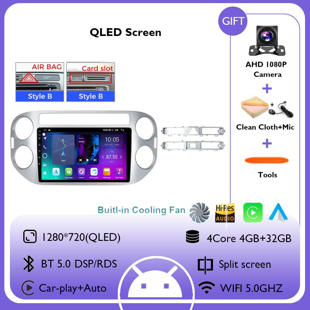 

Android 14 Auto Carplay для VW Volkswagen Tiguan 1 NF 2006 2008-2012 2013 2014 2015 2016 Автомобильный Радио Мультимедиа GPS Плеер Стерео