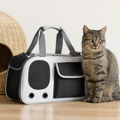 Foldable Cat Outdoor Bag Adjustable Pet Handbag Practical Puppy Transport Bag Shopping