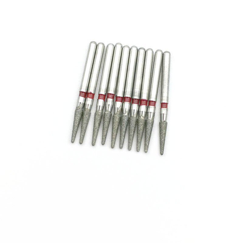 10pcs/box Dental Diamond Burs Drill Dental Burs Dia-burs for High Speed Handpiecess FG 1.6M Dentist Tool TR-21F