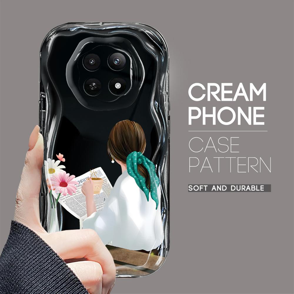 Wzór z kreskówki Kremowa faktura Obudowa Falista krawędź Miękkie silikonowe etui na telefon Obudowa na telefon OPPO Reno Realme OnePlus Vivo