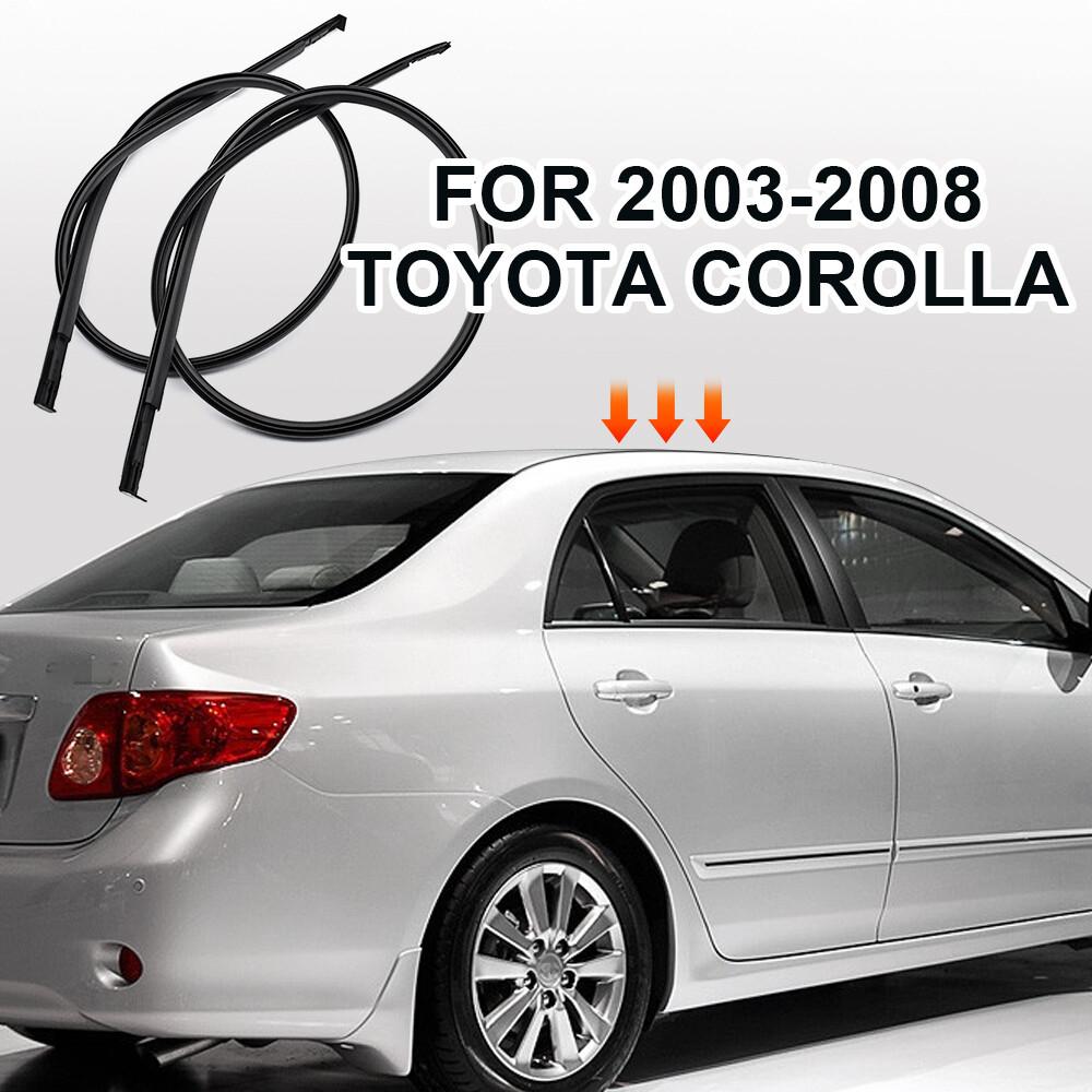 2Pcs For Toyota Corolla 2003-2008 Rubber Roof Drip Molding Weatherstrip Trim Kit