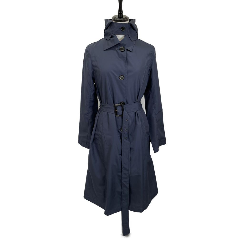 FOX UMBRELLAS Navy packable nylon rain soutien collar coat coat 6 NavyUsed