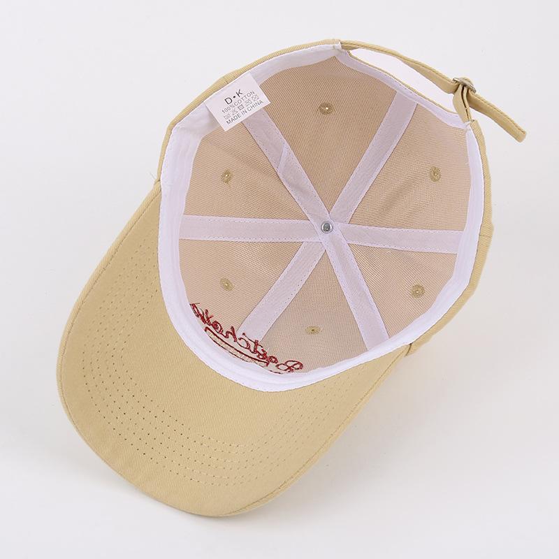 Spring and summer soft top letter embroidery baseball cap for men and women outdoor couple sunshade sunscreen cap riding sun hat