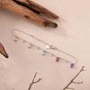 Gypsy Natural Garnet Topaz Amethyst Citrine Bracelet Women'S S925 Sterling Silver Color Treasure Jewelry