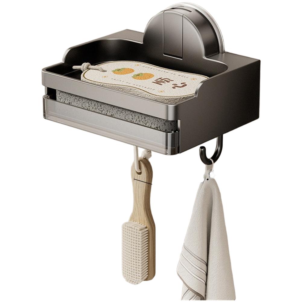 Suction Cup Soap Holder Wall Mounted Soap Dish Drainage Holes