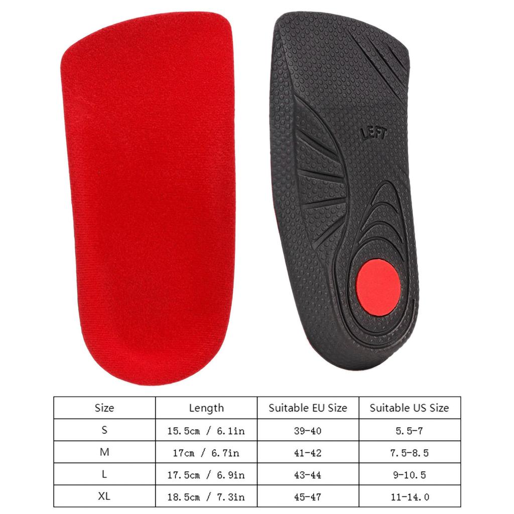 Soft Comfortable Breathable Arch Insoles Shoes Insole Sneaker Insert Cushion (S)