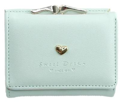 Royal Pine Women's Tri-fold Mini Wallet with Clasp Closure, Compact, Lightweight, and Palm-Sized with Card and Coin Purse (Light Green)