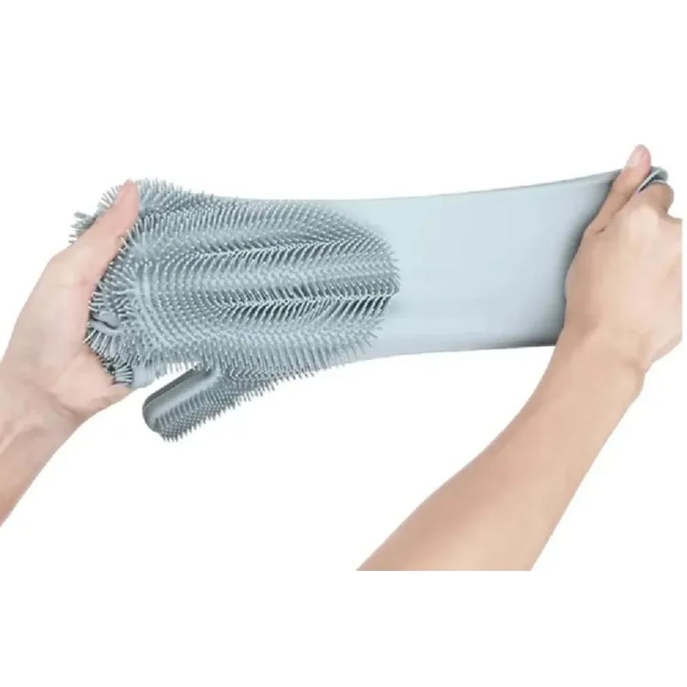Dishwashing Cleaning Gloves Magic Silicone Rubber Dish Washing Gloves for Household Sponge Scrubber Kitchen Cleaning Tools