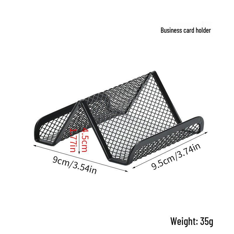Iron Mesh Multifunctional Pen Holder - Creative Desktop Stationery Organizer for Office & Student Use