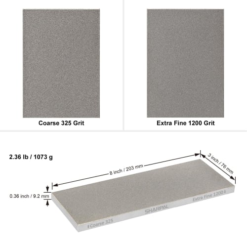 SHARPAL 162N Whetstone Set, Double-Sided Diamond Whetstone for Knife Sharpening, Axe Sharpening, and Scissors, with a 325# Rough Sharpening Surface an