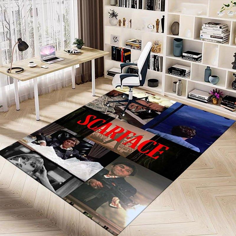 1pc Scarface Office Carpet Chair Mats Soft, Comfortable, All Season,Perfect for Home, Bedroom, or Office Decor, Perfect Gift for
