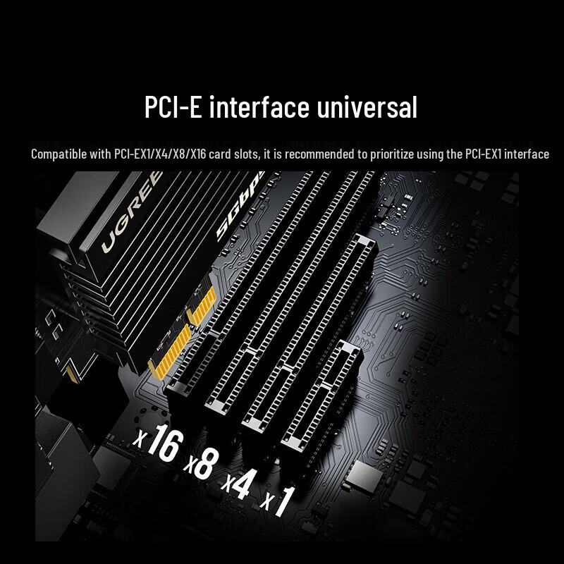 Ugreen 5 Gigabit PCIe Ethernet Network Card (CN Version)