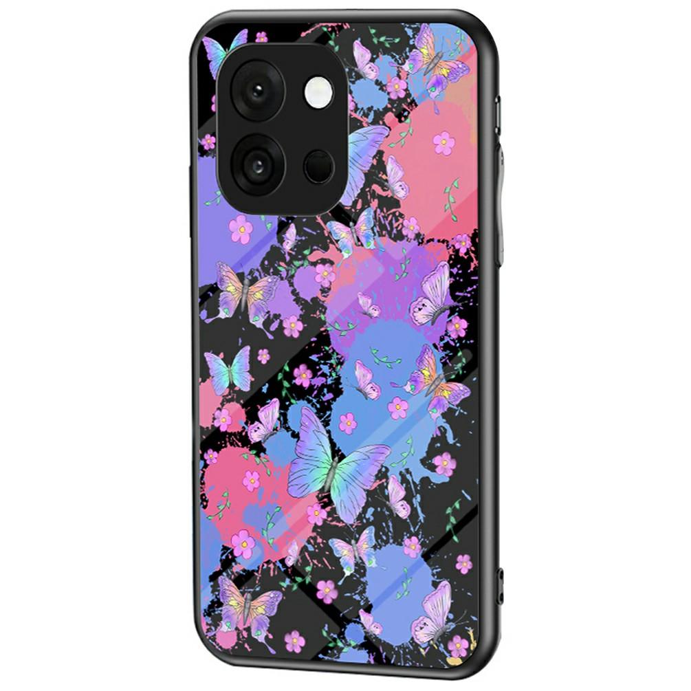 

Чехол для OnePlus 13T 5G с рисунком бабочки, защитная накладка для телефона из ТПУ + закаленного стекла Brilliant Butterfly