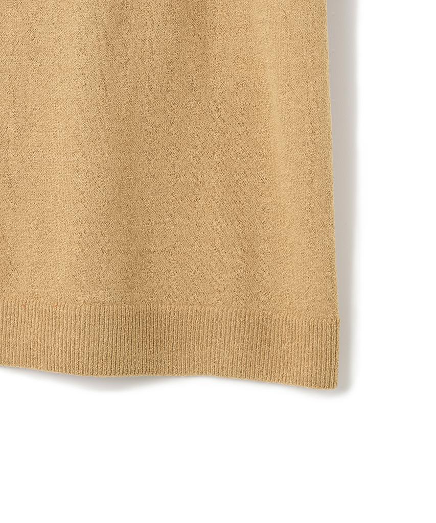 KNITTED Cool Summer Essential Round Short Sleeve Knit Tee Camel