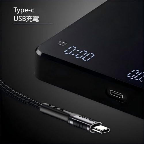 Coffee Space Coffee Scale RCS-105 High-Precision Drip Scale with AUTO Mode, Type-C Rechargeable, Digital Kitchen Scale, 0.1g/3kg, High-Performance, Ja