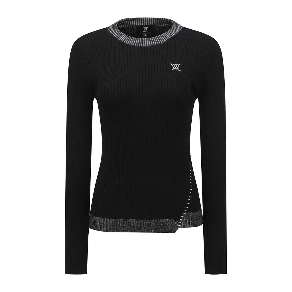 ANEW GOLF W Stripe Textured Pullover_Bk