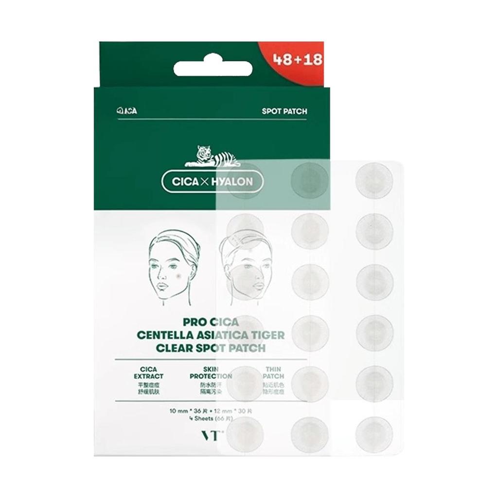 VT Cica Spot Pimple Patch(48 patches) Acne Care |Pro Cica Centella Asiatica Tiger Clear Spot Patch(48+18 patches)