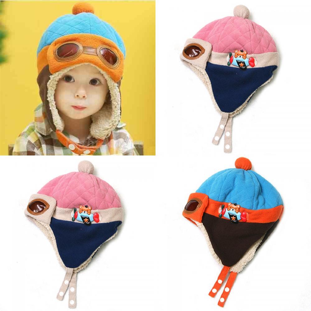 Fashionable Childrens Aviator Hat Earflap Design Winter Warmth Protection