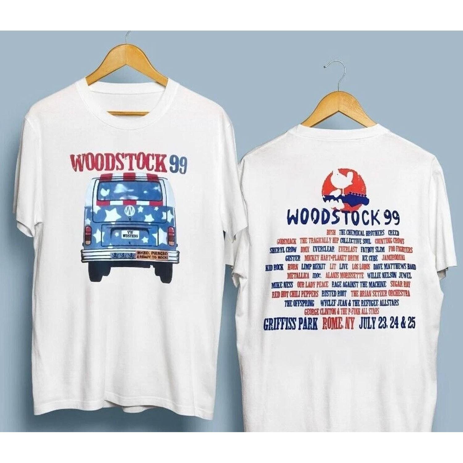 Vintage Woodstock 99 Reprint GENUINE Vintage Woodstock 1999 T-Shirt XXL