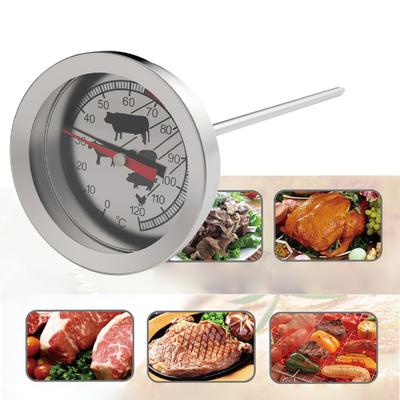 Kadranlı Mutfak Termometresi Paslanmaz Çelik Gıda Su Et Sıcaklık Probu Fırın Pişirme Yemek Pişirme Barbekü Sıcaklık Ölçer