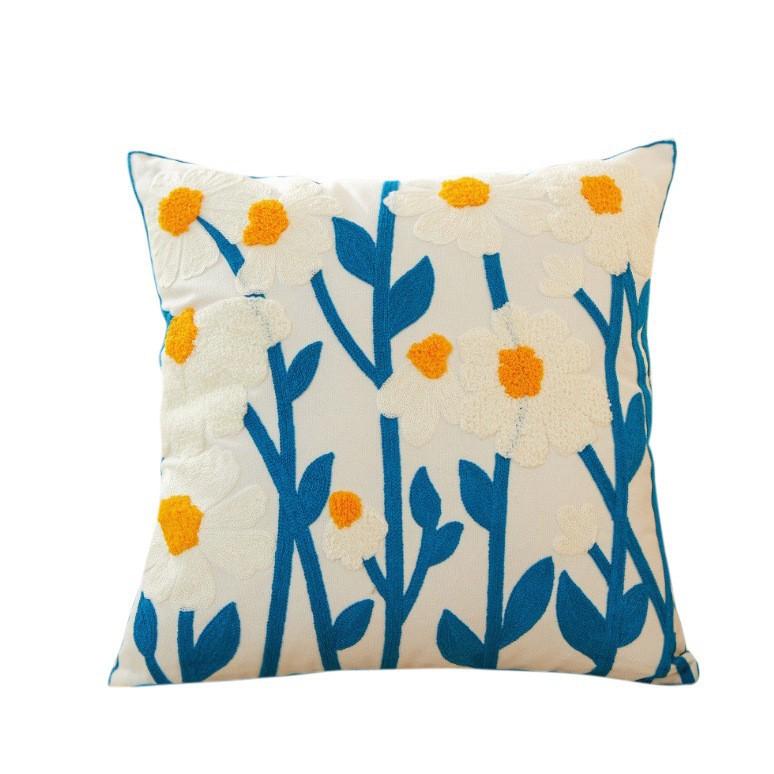 1PC Plant Flower Pattern Polyester Cushion Cover, Pillow Cover, Room Decor, Bedroom Decor, Sofa Decor, Collectible Buildings Accessories