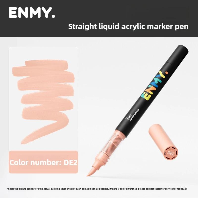1 Pieza ENMY 60 Colores Marcadores Acrílicos Líquidos Directos Mezclables Punta Suave No Transparentes Marcadores de Arte Material Escolar Papelería
