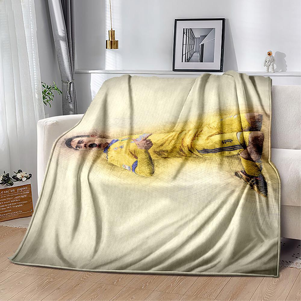 Dynamic Soccer Celebration Blanket Comfortable Perfect for Bedding Sofa Office All-Season Use Modern Best Holiday Gift for Friends Family