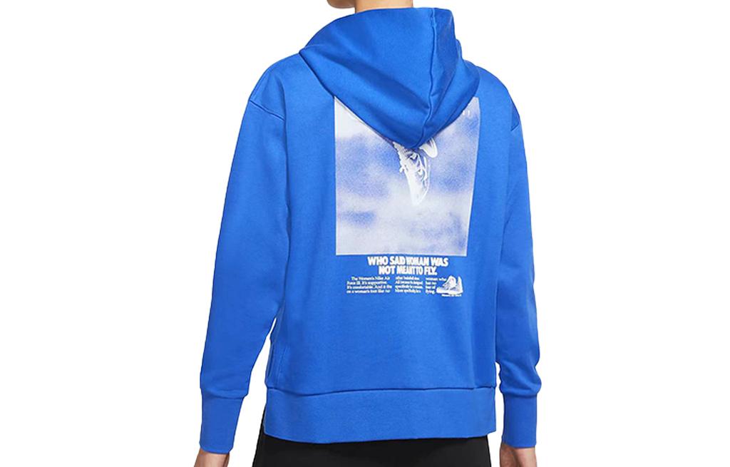 Nike Sweatshirts Women's Royal Blue Hooded Moderate Regular CZ6601-405