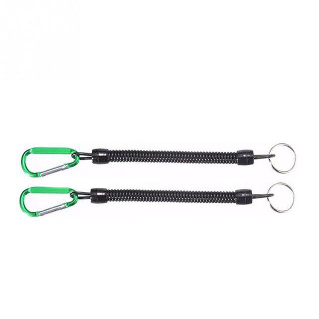 Mode Spirale Stretch Spule Schlüsselbund Für Angeln Spirale Lanyard Sicherheit Coiled Karabiner Schlüsselring Sleutelhanger Keycord llavero