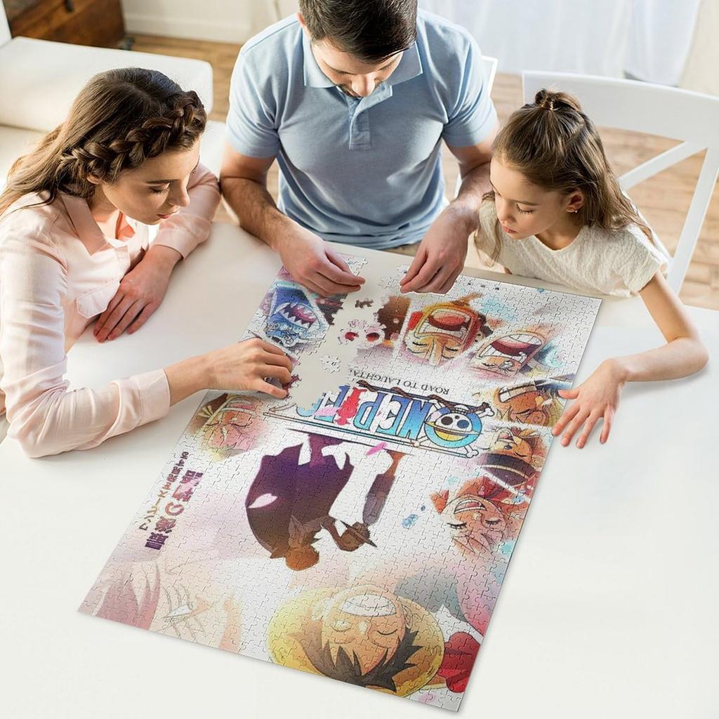 Cike One Piece Monkey D. Luffy Jigsaw Puzzle 1000 PCS Puzzle Character Anime Pattern Wooden Anime Goods Children Educational Toy Student Adult Decompr