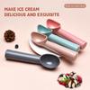Fruit Digger Ice Cream Scoop Anti-Freeze Sorbet Spoon With Grip Handle For Yogurt Cookie Cupcake