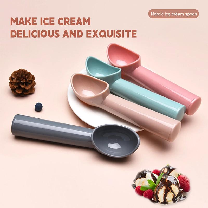 Fruit Digger Ice Cream Scoop Anti-Freeze Sorbet Spoon With Grip Handle For Yogurt Cookie Cupcake