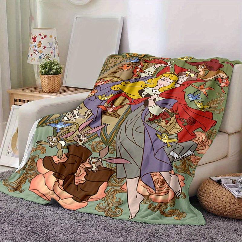 

1pc Disney Aurora Sleeping Beauty Home Decorative Throw Blanket Soft Coverlet for Couch, Bed, Car, Travel, Camping 80cmx120cm