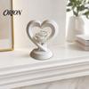 Layered Rose Petals Art Heart Figurine, 3D Printed Sculpture, Romantic Desktop Decoration Decorative Ornament for Table, Shelf Centerpiece Nordic