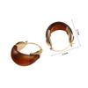 Pendant Vintage Women's Earrings Light Luxury Amber Ear Stud Romantic Amber Color Earrings  Party