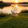 Decorative Lawn Stake Acrylic Duck Ground for Outdoor Garden Decor Weather Resistant 2D Flat Parent Patio Landscape Decoration And Child Yard