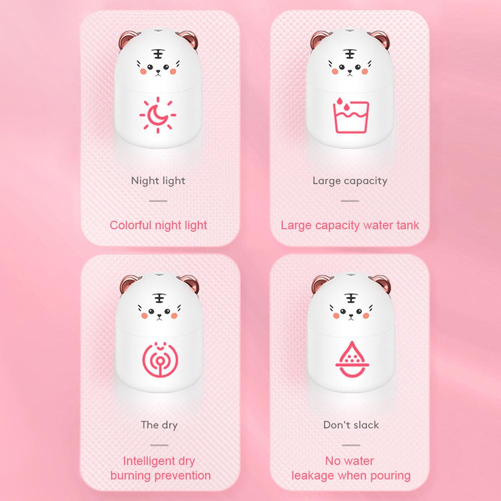 Desktop-Luftbefeuchter mit buntem Umgebungslicht, 250 ml Fassungsvermögen, Aroma-Diffusor für Zuhause, Aromatherapie, Luftbefeuchter, Diffusoren, Schlafzimmer