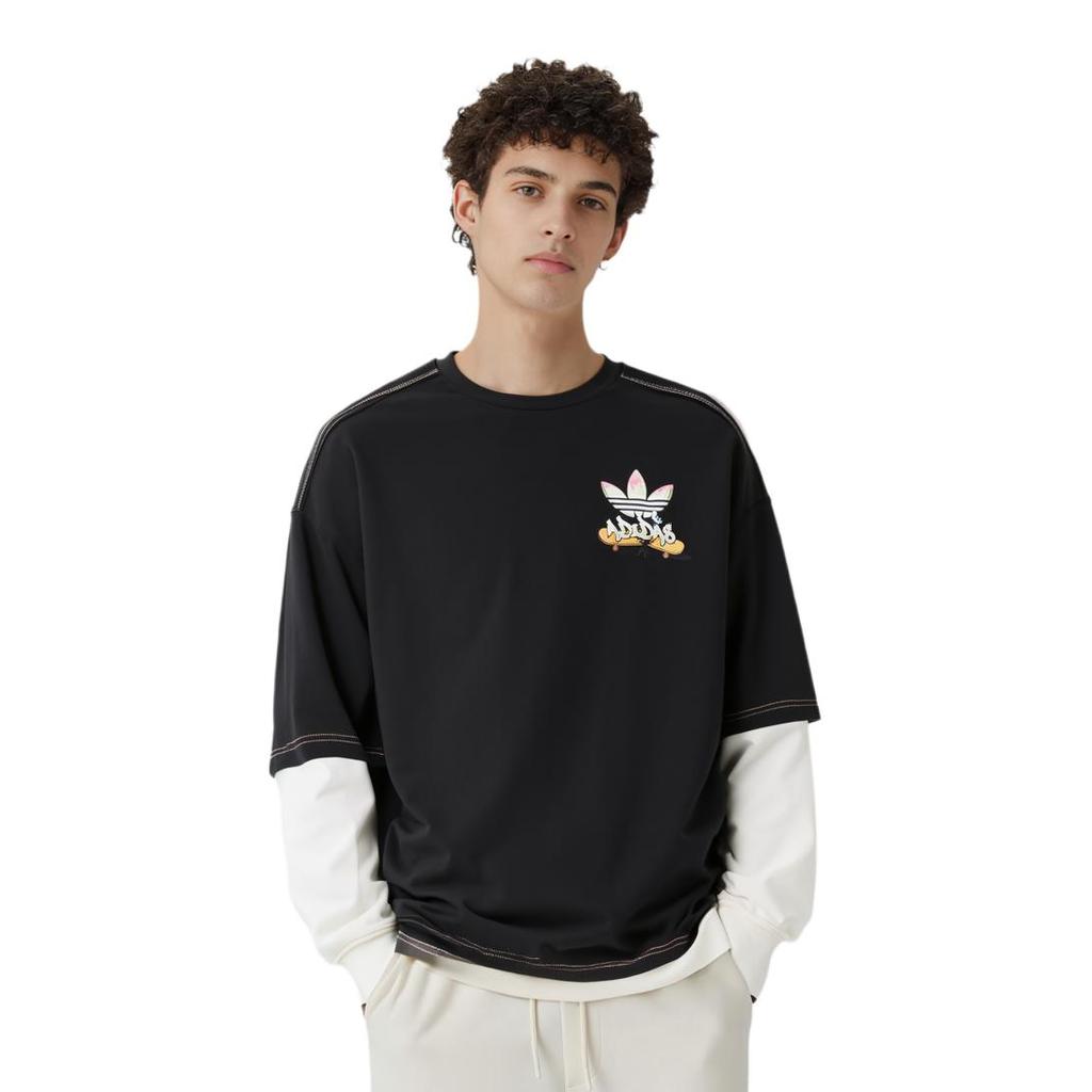 adidas Originals Classic Three Stripes Comfortable Knit Daily Casual Long Sleeve Top Unisex IY5383