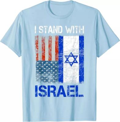 Unterstütze Israel Ich stehe mit Israel USA AmerikanischesGute Qualität T-Shirt Größe S5XL Unisex T-Shirt