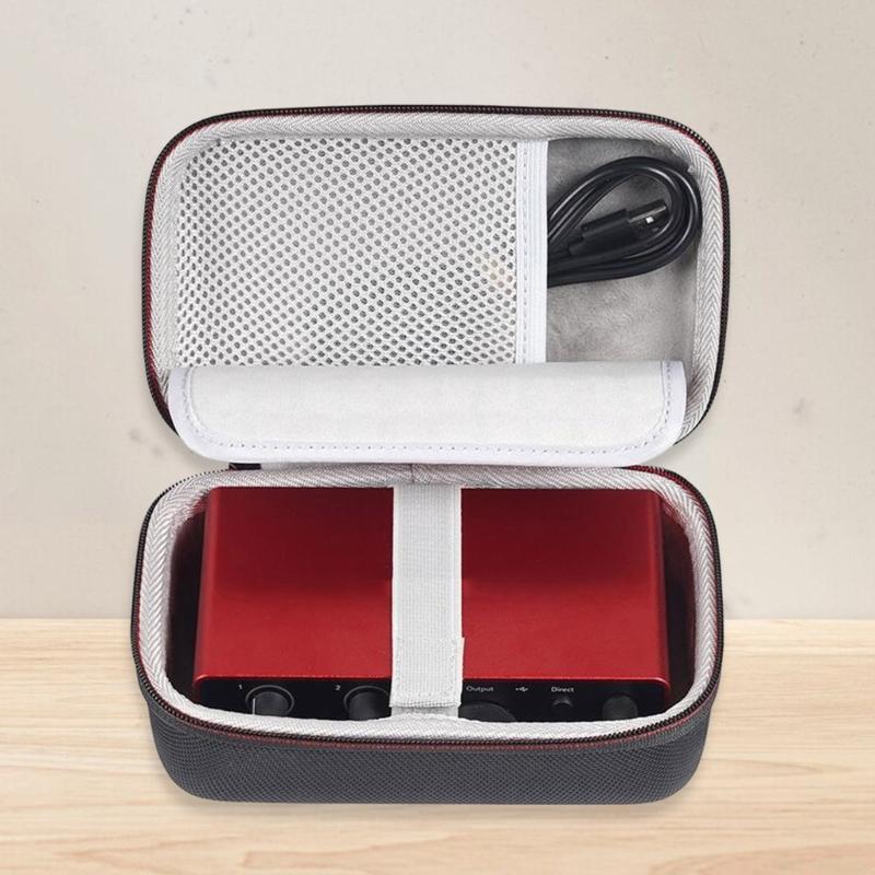 Audio-Schnittstellen EVA-Tasche Aufbewahrungsbox für Focusrite Scarlett 3/4 Schutzhülle mit Tasche Reise-Tragetasche